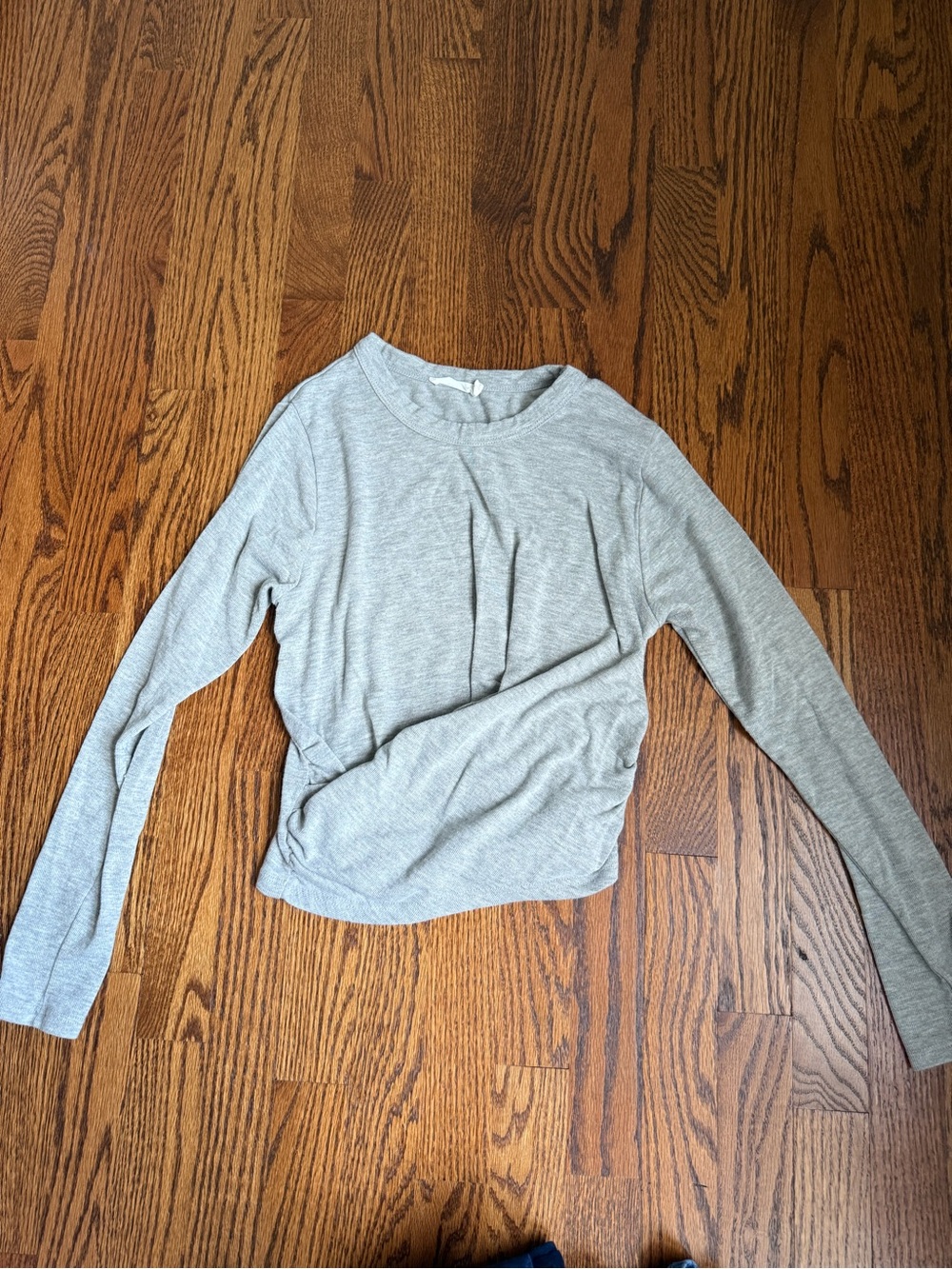 Lush Heather Gray Long Sleeve Crewneck Top